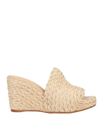 Castaã±er Castañer Woman Sandals Beige Size 7.5 Textile Fibers In Nude