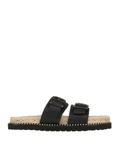 Castaã±er Castañer Woman Sandals Black Size 7.5 Leather