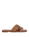 Castaã±er Braided-strap Slides In Brown