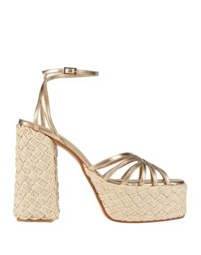 Castaã±er Castañer Woman Sandals Platinum Size 7.5 Leather In Multi