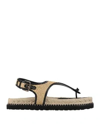 CASTAÑER CASTAÑER WOMAN THONG SANDAL SAND SIZE 6.5 TEXTILE FIBERS