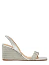 Castaã±er Silver Solid Sandals In Silver
