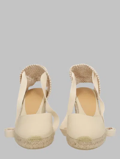 Castaã±er Castaner Carina Cotton Espadrille Wedge For Women In Neutral