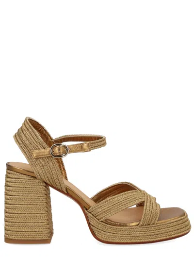 Castañer Castaner Sandals Ancient Gold In Neutral