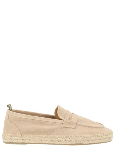 Castaã±er Castaner Organic Cotton And Leather Slip-on Flats In Multi