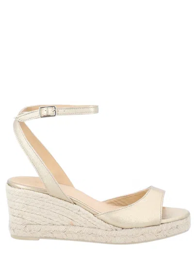Castañer Castaner Ovine Leather Sandals In Gold