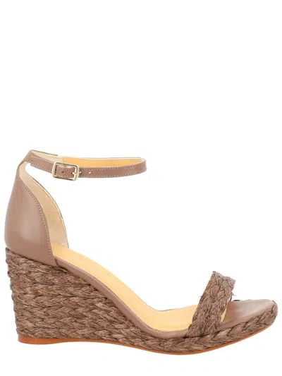 Castaã±er Braided Wedge Espadrilles In Brown