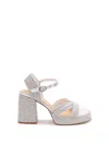Castaã±er Castaner Valle Sandal With Handmade Metallic Braiding In Silver