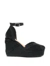 Castaã±er Charmie Ankle-strap Platform Espadrilles In Black