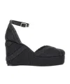 Castaã±er Charmie Ankle-strap Platform Espadrilles In Black