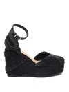 Castaã±er Charmie Ankle-strap Platform Espadrilles In Black