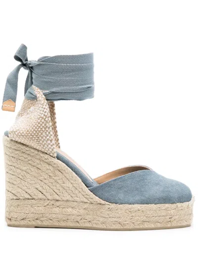 Castaã±er Chiara 110mm Wedge Espadrilles In Blue