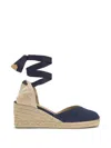 Castañer Chiara Canvas Wedge Espadrilles In Blue