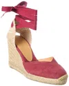 Castañer Chiara Canvas Wedge Sandal In Pink