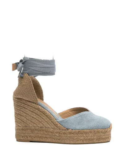 Castaã±er Womens Castaner Chiara Cotton-canvas Wedge Sandals In Blue