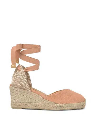 Castaã±er Chiara Wedge Espadrilles In Orange
