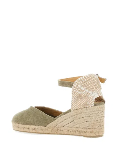 Castaã±er Chiarita Ankle-strap Wedge Espadrilles In Green