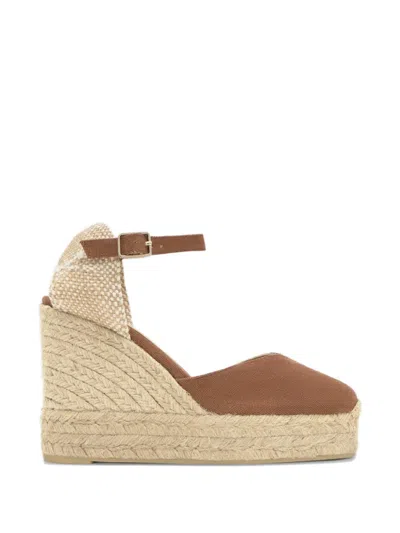 Castaã±er Chiarita Canvas Wedge Espadrilles In Animal Print