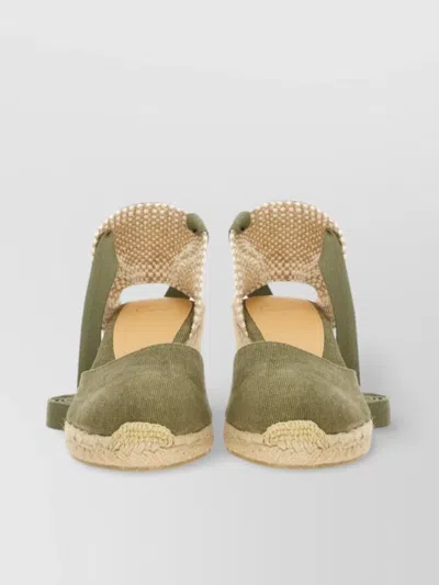 Castaã±er Closed Back Espadrille Wedge With Open Sides