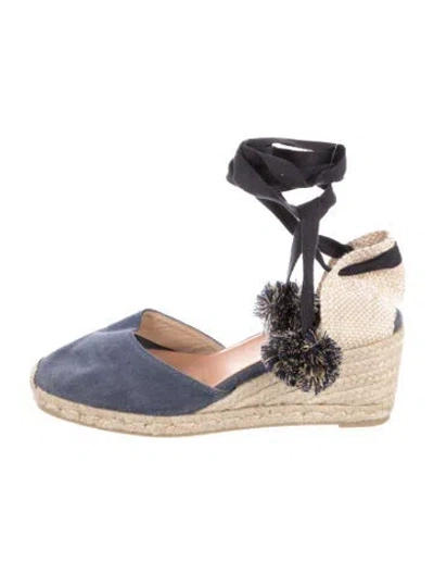 Pre-owned Castaã±er Colorblock Pattern D'orsay Pumps