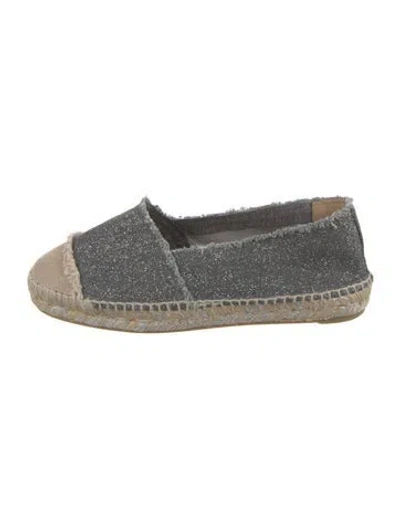 Pre-owned Castaã±er Colorblock Pattern Espadrilles In Multi
