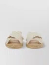 Castaã±er Crossed Straps Espadrille Sole Frayed Edges Sandals