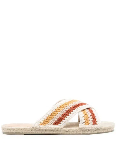 CASTAÃ±ER CROSSOVER-STRAP RAFFIA ESPADRILLES