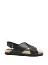 Castañer Tiago Crossover-strap Slingback Sandals In Black