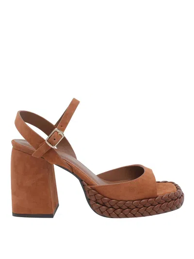 Castaã±er Cuero Vaian Pump Sandals In Brown