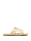 Castañer Cut-out Flat Espadrilles In Gold