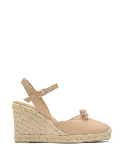 Castaã±er Cyra Bow-detail Wedge Espadrilles In Blue