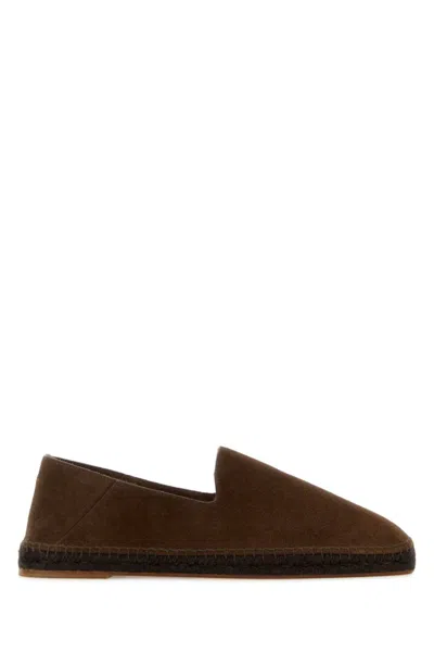 Castaã±er Dark Brown Slip On Espadrilles