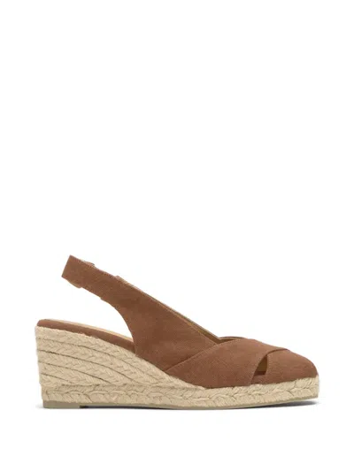 Castaã±er Diana Peep-toe Espadrilles In Brown