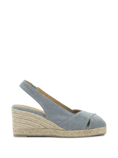 Castaã±er Diana Wedged Espadrilles In Gray