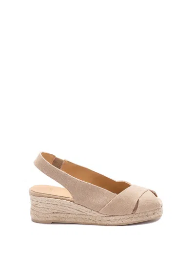 Castaã±er `diana/3/002` Wedge Espadrilles In Beige