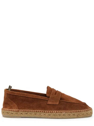 Castaã±er Nacho Bovine Leather Penny Loafers In Brown