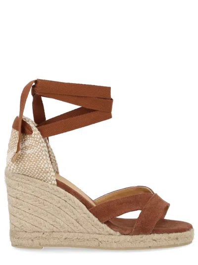 Castaã±er Bailey Heeled Espadrilles In Brown