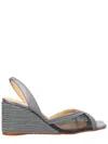 Castaã±er Betty Leather Espadrilles In Gray