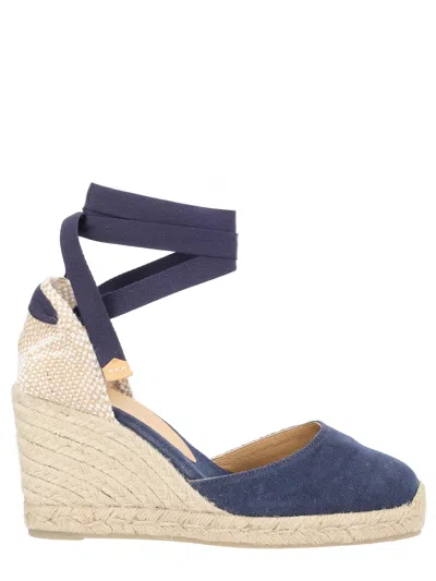Castaã±er Carina Wedge Espadrilles In Blue