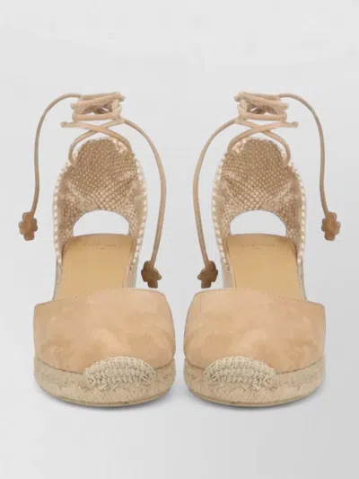 Castañer Espadrille Wedge Closed Toe Floral Detail