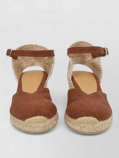 Castañer Espadrille Wedge Peep Toe Ankle Strap