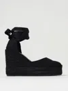 Castaã±er Carina C-8ed-001 Wedges In Black Canvas In Black