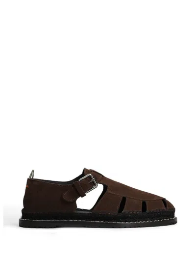 Castaã±er Fito Buckle-fastening Cutout Espadrilles In Brown
