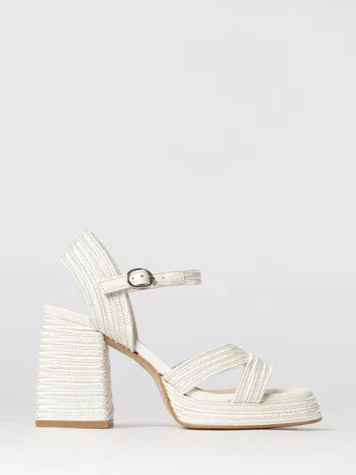 Castaã±er Heeled Sandal Castañer Woman Color White In Neutral