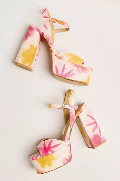 Castaã±er Flora Ankle-strap Platfrom Heeled Sandals In Pink