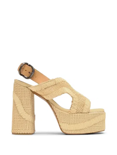 Castaã±er Francina Embroidered-raffia Sandals In Multi