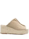 Castaã±er Frayed Espadrille Mules In Neutrals