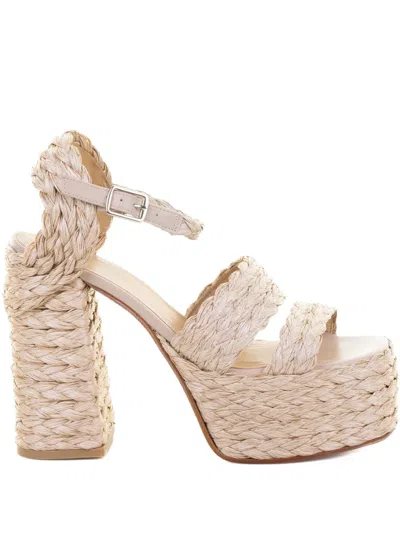 CASTAÃ±ER FRESA RAFFIA PLATFORM SANDALS