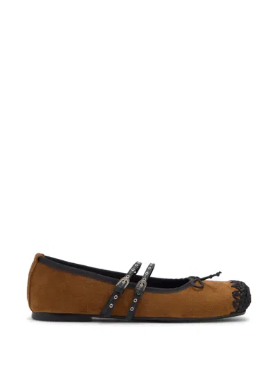 Castaã±er Gina Buckle-fastening Ballet Flats In Black