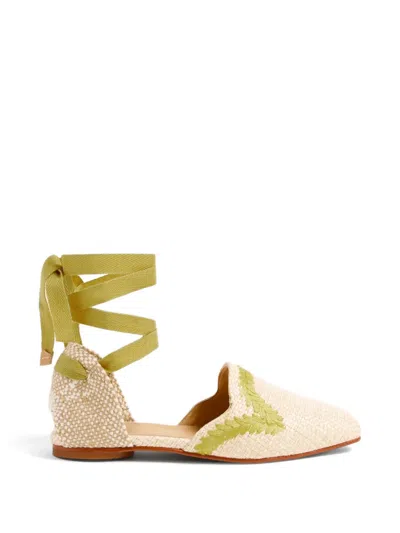 Castaã±er Goya Embroidered Lace-up Espadrilles In Multi